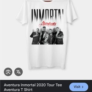 Aventura White Short Sleeve Tee Bold Design